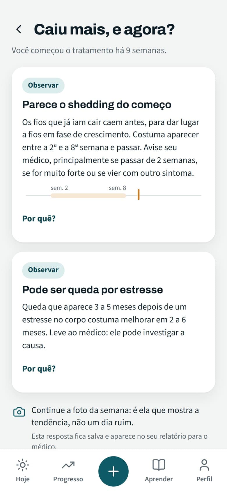 Resultado do passo a passo Caiu mais, e agora, com cartões de orientação